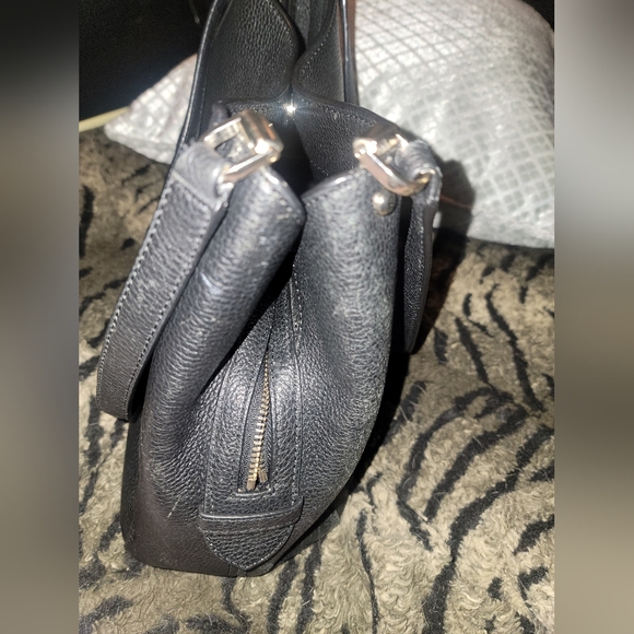 KATE SPADE LEILA MEDIUM TRIPLE COMPARTMENT SHOULDER BAG BLACK LEATHER PURSE - Picture 3 of 10